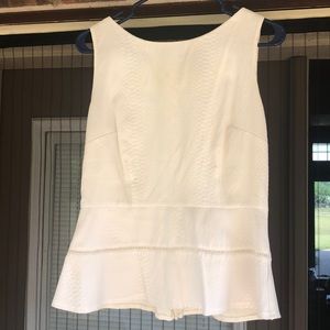 2/$20 White peplum top